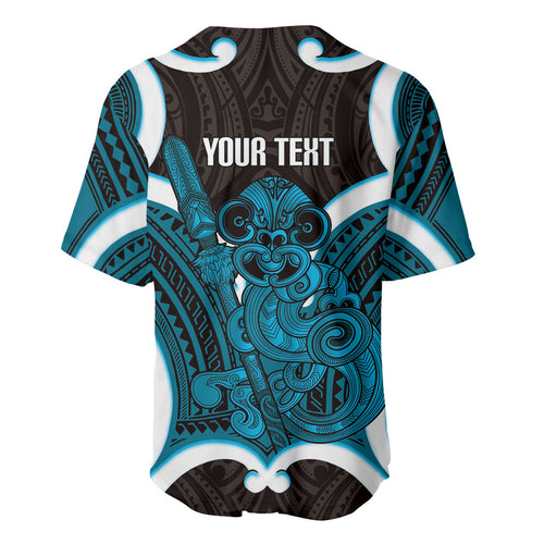 Kikorangi Aotearoa Atua Tumatauenga Personalised Baseball Jersey Maori God Of War Tiki With Taiaha