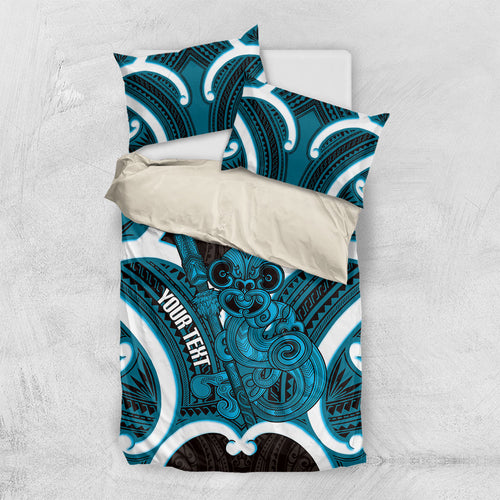 Kikorangi Aotearoa Atua Tumatauenga Personalised Bedding Set Maori God Of War Tiki With Taiaha