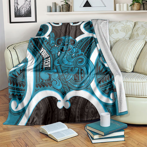 Kikorangi Aotearoa Atua Tumatauenga Personalised Blanket Maori God Of War Tiki With Taiaha