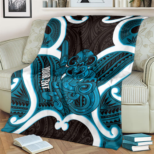 Kikorangi Aotearoa Atua Tumatauenga Personalised Blanket Maori God Of War Tiki With Taiaha