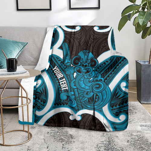 Kikorangi Aotearoa Atua Tumatauenga Personalised Blanket Maori God Of War Tiki With Taiaha