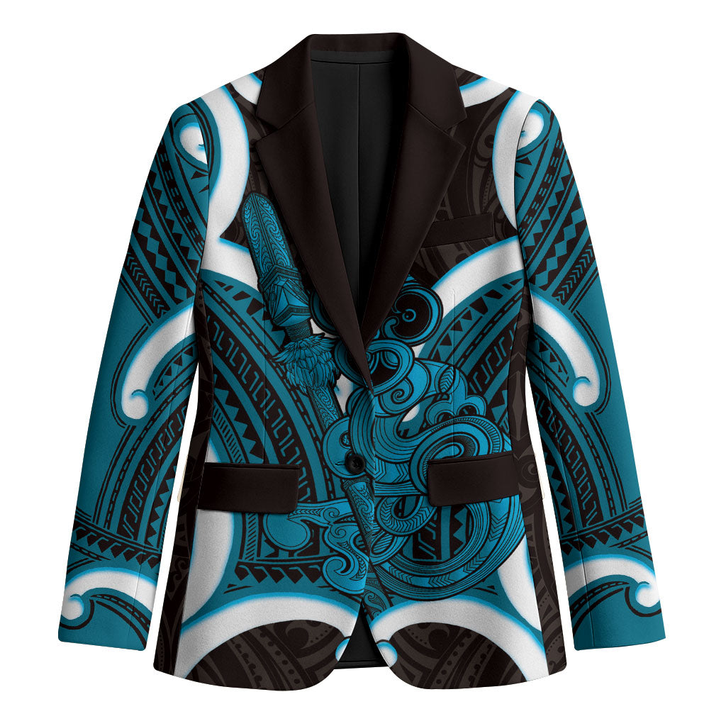 Kikorangi Aotearoa Atua Tumatauenga Personalised Blazer Maori God Of War Tiki With Taiaha