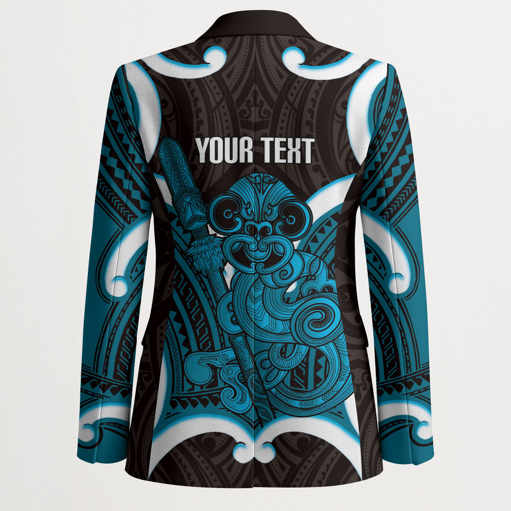 Kikorangi Aotearoa Atua Tumatauenga Personalised Blazer Maori God Of War Tiki With Taiaha