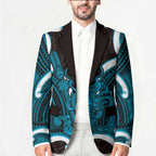 Kikorangi Aotearoa Atua Tumatauenga Personalised Blazer Maori God Of War Tiki With Taiaha
