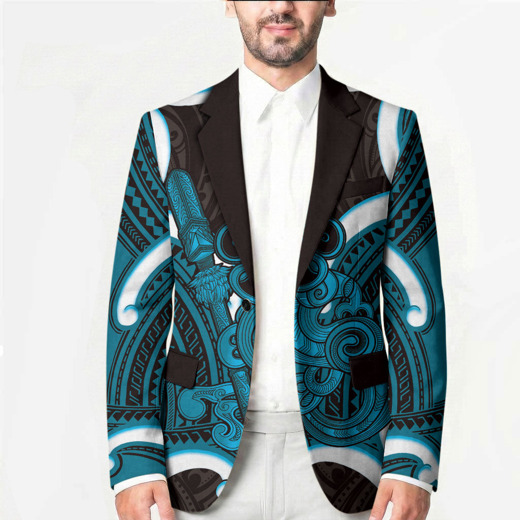 Kikorangi Aotearoa Atua Tumatauenga Personalised Blazer Maori God Of War Tiki With Taiaha