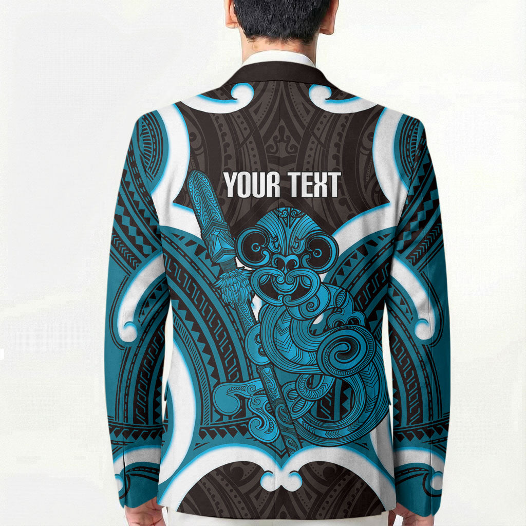 Kikorangi Aotearoa Atua Tumatauenga Personalised Blazer Maori God Of War Tiki With Taiaha