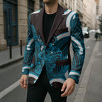 Kikorangi Aotearoa Atua Tumatauenga Personalised Blazer Maori God Of War Tiki With Taiaha