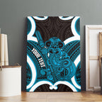Kikorangi Aotearoa Atua Tumatauenga Personalised Canvas Wall Art Maori God Of War Tiki With Taiaha