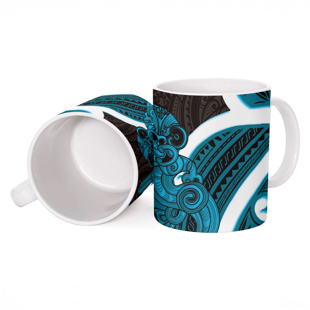 Kikorangi Aotearoa Atua Tumatauenga Ceramic Mug Maori God Of War Tiki With Taiaha