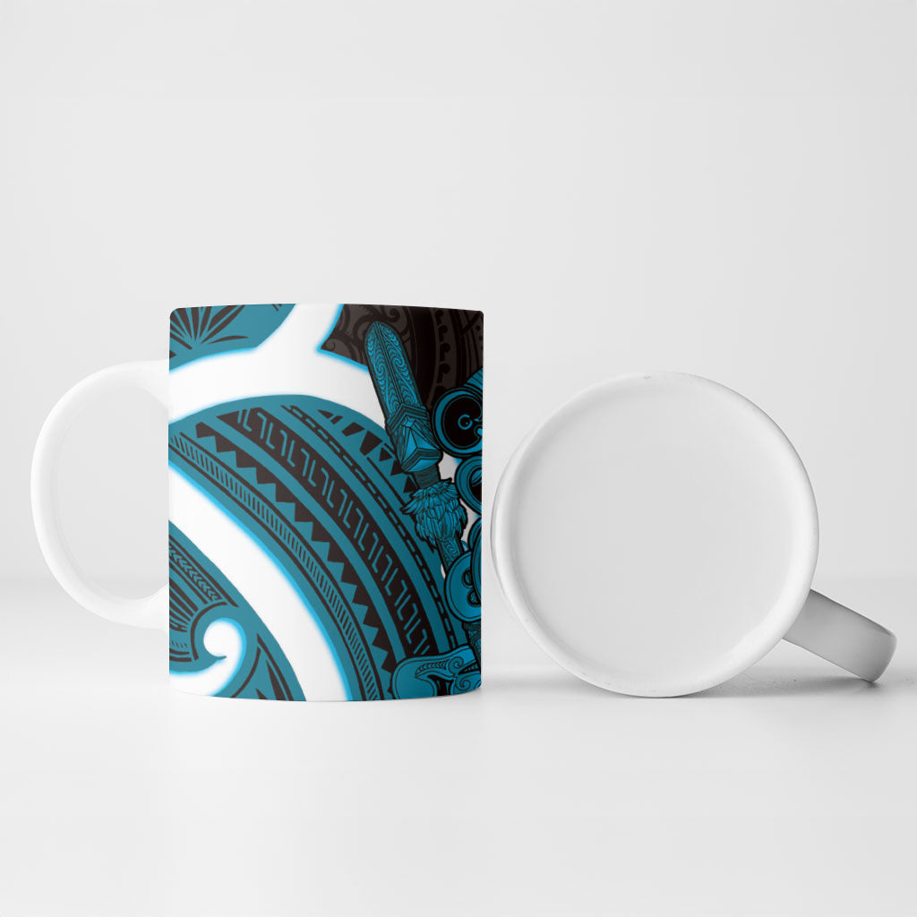 Kikorangi Aotearoa Atua Tumatauenga Ceramic Mug Maori God Of War Tiki With Taiaha