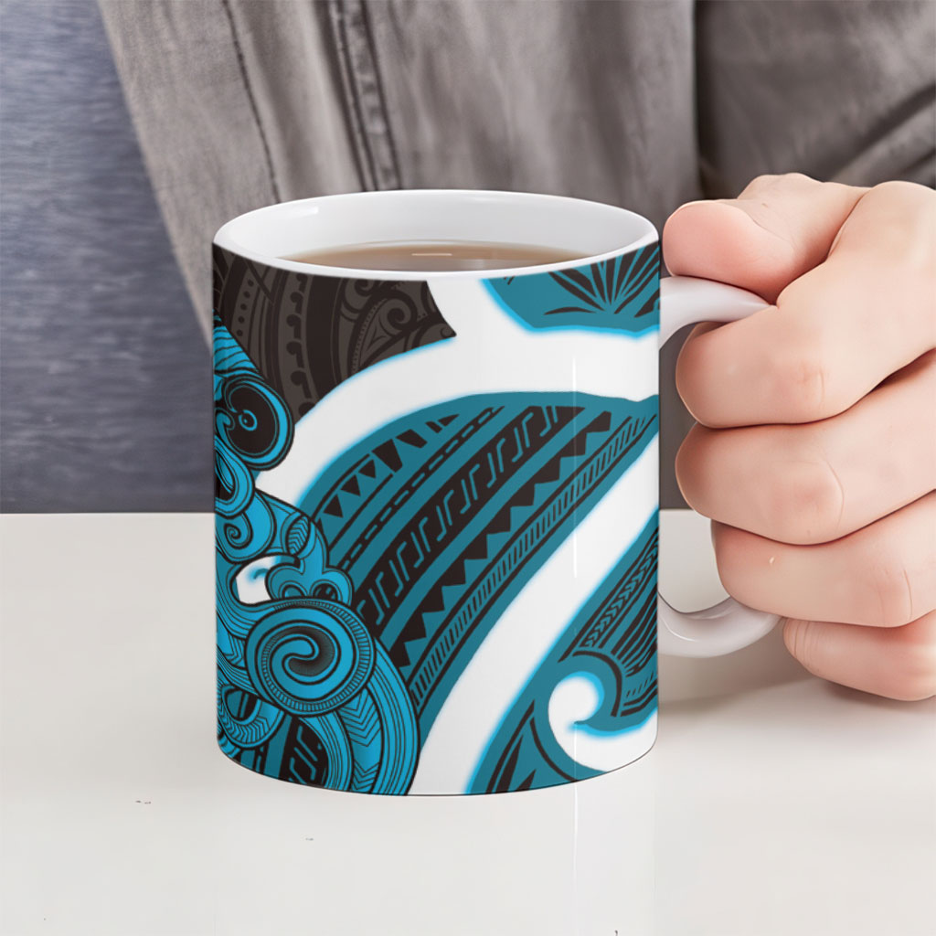 Kikorangi Aotearoa Atua Tumatauenga Ceramic Mug Maori God Of War Tiki With Taiaha