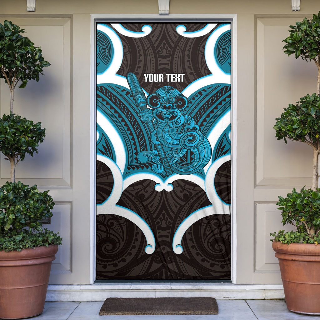 Kikorangi Aotearoa Atua Tumatauenga Personalised Door Cover Maori God Of War Tiki With Taiaha