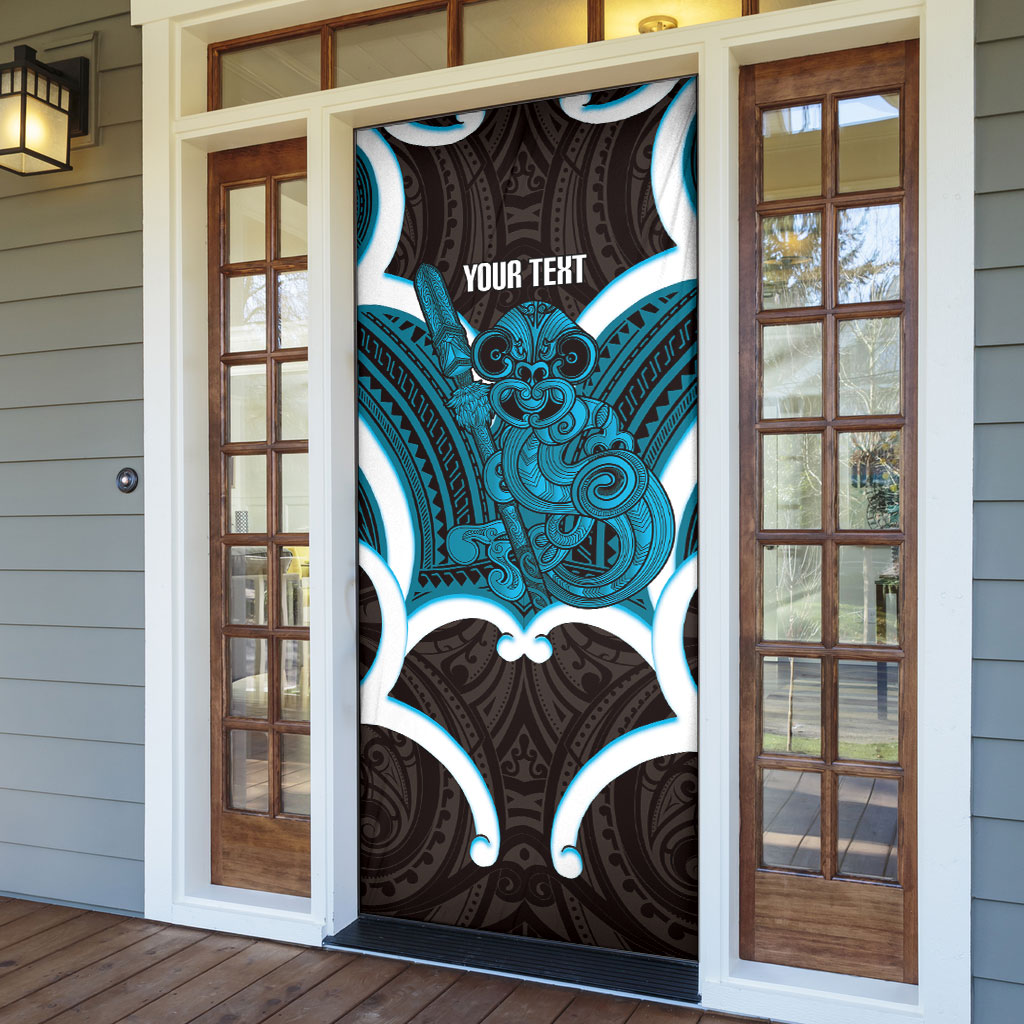 Kikorangi Aotearoa Atua Tumatauenga Personalised Door Cover Maori God Of War Tiki With Taiaha