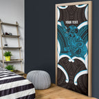 Kikorangi Aotearoa Atua Tumatauenga Personalised Door Cover Maori God Of War Tiki With Taiaha