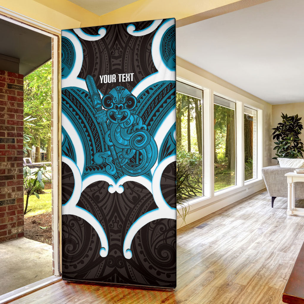 Kikorangi Aotearoa Atua Tumatauenga Personalised Door Cover Maori God Of War Tiki With Taiaha