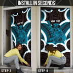 Kikorangi Aotearoa Atua Tumatauenga Personalised Door Cover Maori God Of War Tiki With Taiaha