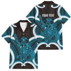 Kikorangi Aotearoa Atua Tumatauenga Personalised Family Matching Summer Maxi Dress and Hawaiian Shirt Maori God Of War Tiki With Taiaha