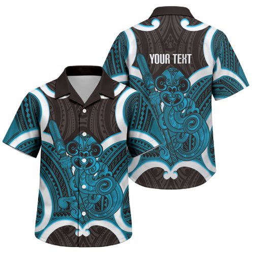 Kikorangi Aotearoa Atua Tumatauenga Personalised Family Matching Summer Maxi Dress and Hawaiian Shirt Maori God Of War Tiki With Taiaha