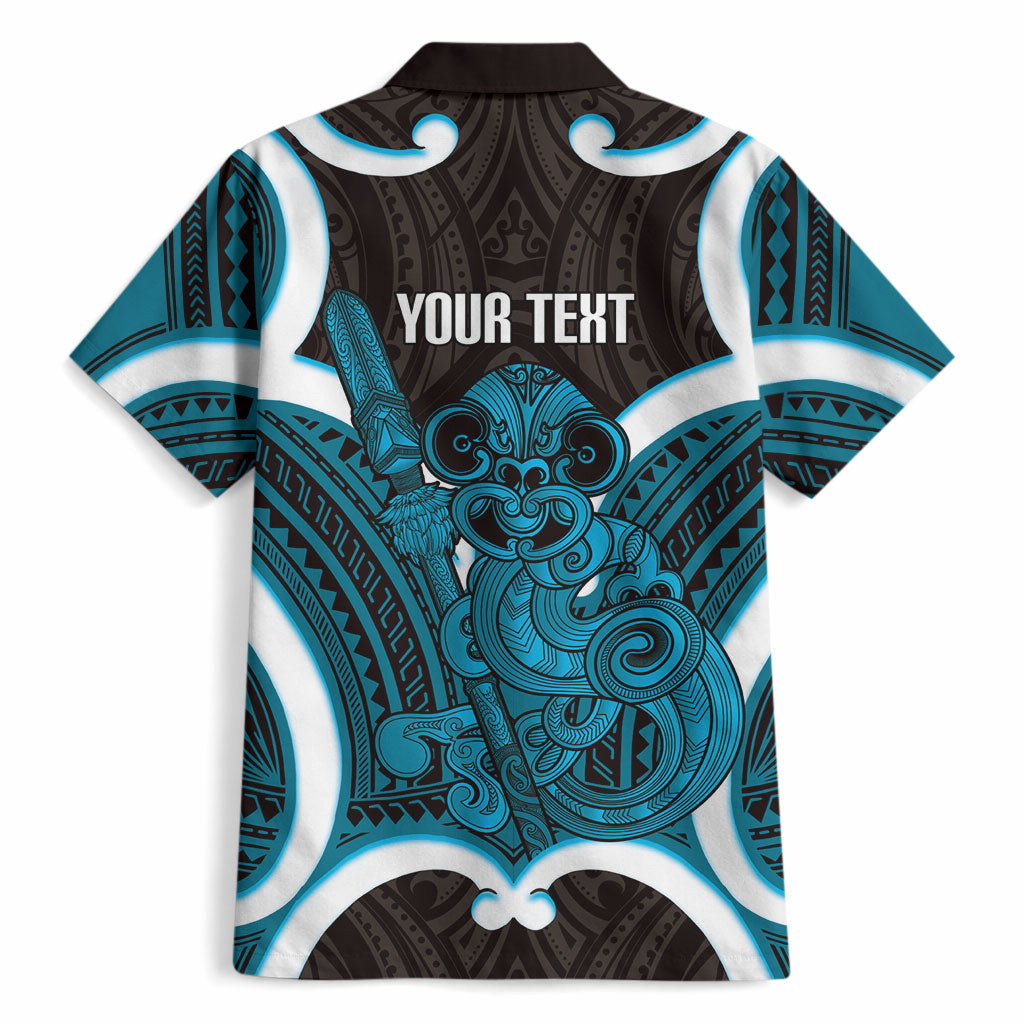 Kikorangi Aotearoa Atua Tumatauenga Personalised Hawaiian Shirt Maori God Of War Tiki With Taiaha