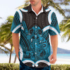 Kikorangi Aotearoa Atua Tumatauenga Personalised Hawaiian Shirt Maori God Of War Tiki With Taiaha