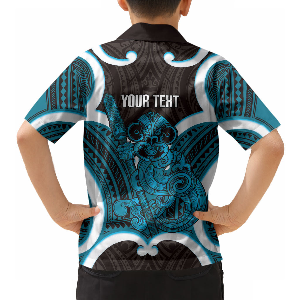 Kikorangi Aotearoa Atua Tumatauenga Personalised Hawaiian Shirt Maori God Of War Tiki With Taiaha