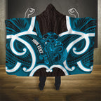 Kikorangi Aotearoa Atua Tumatauenga Personalised Hooded Blanket Maori God Of War Tiki With Taiaha