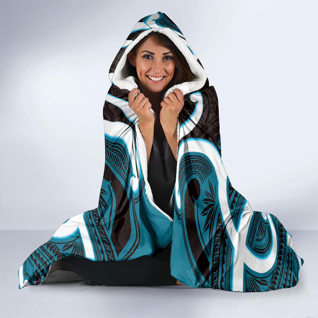 Kikorangi Aotearoa Atua Tumatauenga Personalised Hooded Blanket Maori God Of War Tiki With Taiaha