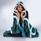 Kikorangi Aotearoa Atua Tumatauenga Personalised Hooded Blanket Maori God Of War Tiki With Taiaha
