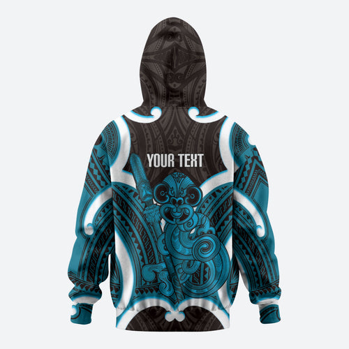 Kikorangi Aotearoa Atua Tumatauenga Personalised Hoodie Maori God Of War Tiki With Taiaha