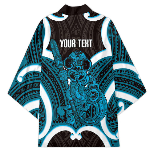 Kikorangi Aotearoa Atua Tumatauenga Personalised Kimono Maori God Of War Tiki With Taiaha