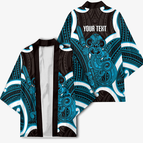 Kikorangi Aotearoa Atua Tumatauenga Personalised Kimono Maori God Of War Tiki With Taiaha