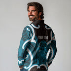 Kikorangi Aotearoa Atua Tumatauenga Personalised Long Sleeve Polo Shirt Maori God Of War Tiki With Taiaha