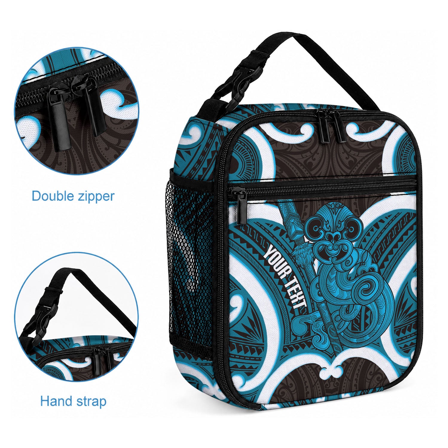 Kikorangi Aotearoa Atua Tumatauenga Personalised Lunch Bag Maori God Of War Tiki With Taiaha