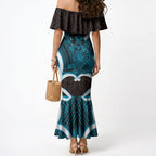 Kikorangi Aotearoa Atua Tumatauenga Personalised Mermaid Dress Maori God Of War Tiki With Taiaha