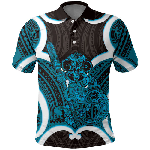 Kikorangi Aotearoa Atua Tumatauenga Personalised Polo Shirt Maori God Of War Tiki With Taiaha