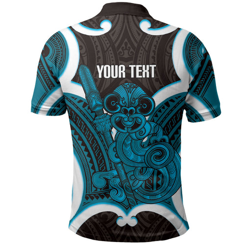 Kikorangi Aotearoa Atua Tumatauenga Personalised Polo Shirt Maori God Of War Tiki With Taiaha
