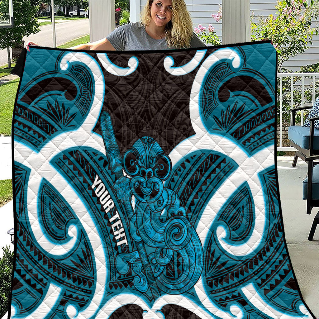 Kikorangi Aotearoa Atua Tumatauenga Personalised Quilt Maori God Of War Tiki With Taiaha