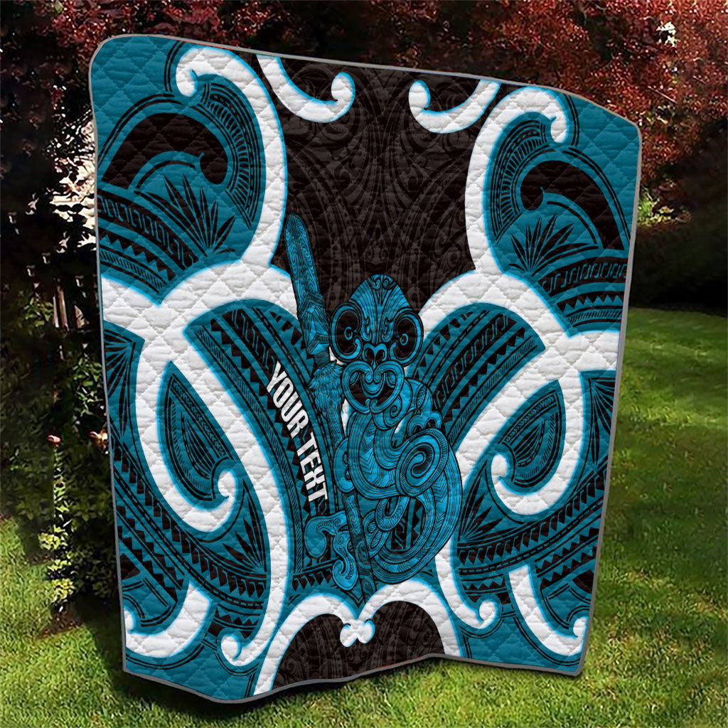 Kikorangi Aotearoa Atua Tumatauenga Personalised Quilt Maori God Of War Tiki With Taiaha