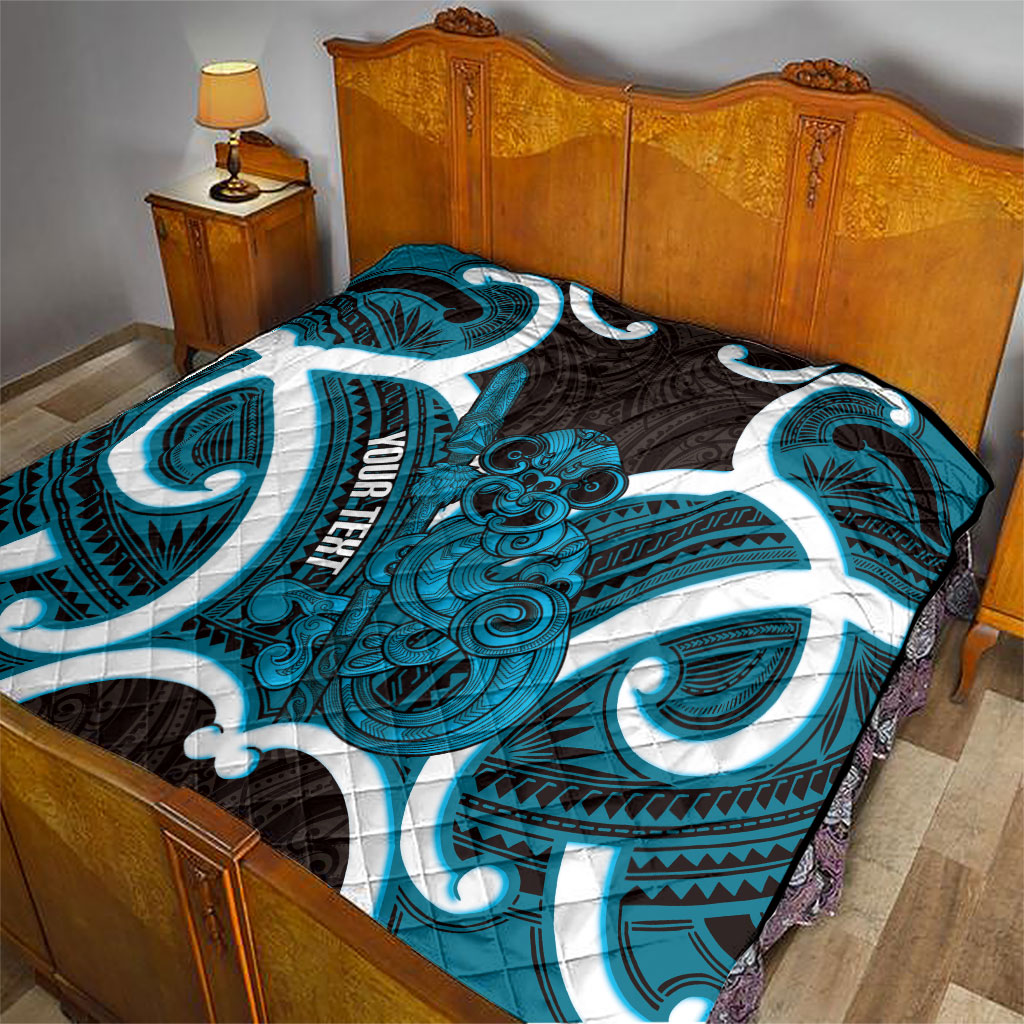 Kikorangi Aotearoa Atua Tumatauenga Personalised Quilt Maori God Of War Tiki With Taiaha