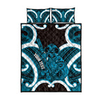 Kikorangi Aotearoa Atua Tumatauenga Personalised Quilt Bed Set Maori God Of War Tiki With Taiaha