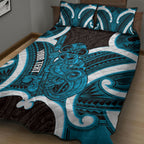 Kikorangi Aotearoa Atua Tumatauenga Personalised Quilt Bed Set Maori God Of War Tiki With Taiaha