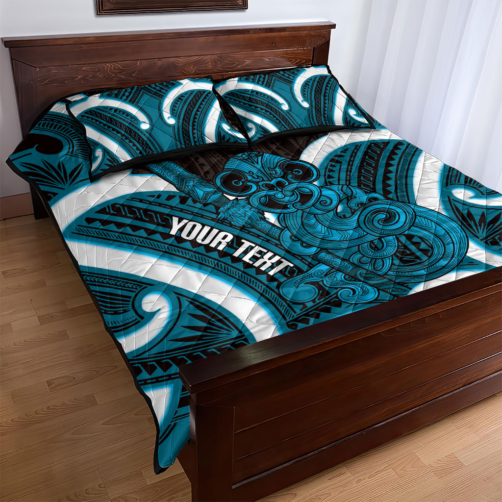 Kikorangi Aotearoa Atua Tumatauenga Personalised Quilt Bed Set Maori God Of War Tiki With Taiaha