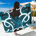 Kikorangi Aotearoa Atua Tumatauenga Personalised Sarong Maori God Of War Tiki With Taiaha