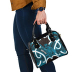 Kikorangi Aotearoa Atua Tumatauenga Personalised Shoulder Handbag Maori God Of War Tiki With Taiaha