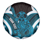 Kikorangi Aotearoa Atua Tumatauenga Personalised Spare Tire Cover Maori God Of War Tiki With Taiaha