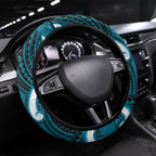 Kikorangi Aotearoa Atua Tumatauenga Steering Wheel Cover Maori God Of War Tiki With Taiaha