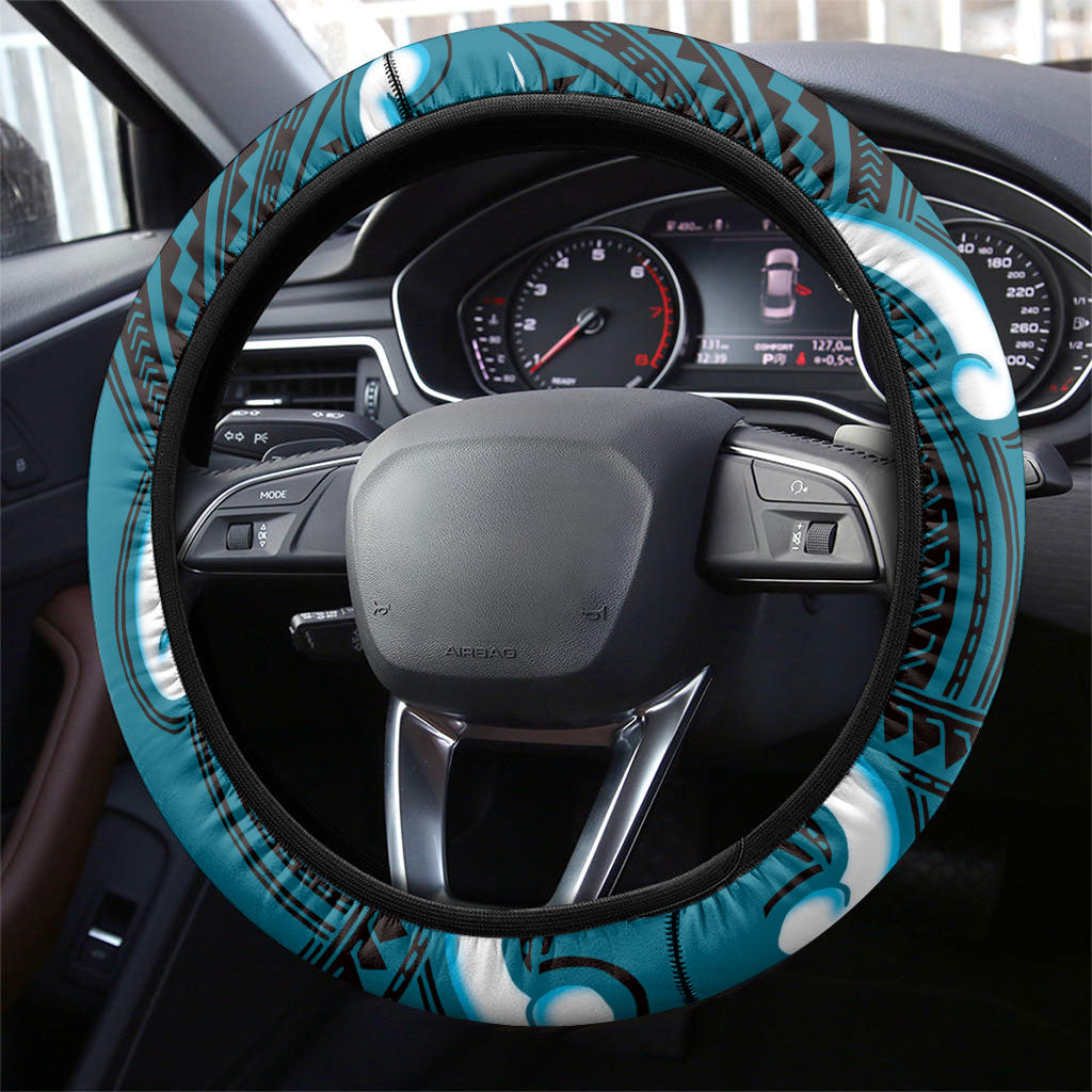 Kikorangi Aotearoa Atua Tumatauenga Steering Wheel Cover Maori God Of War Tiki With Taiaha