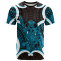 Kikorangi Aotearoa Atua Tumatauenga Personalised T Shirt Maori God Of War Tiki With Taiaha
