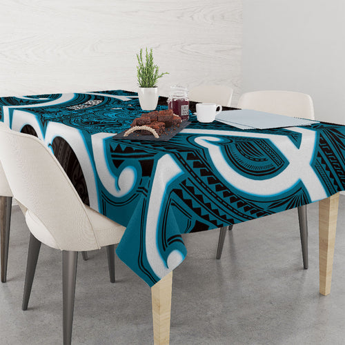 Kikorangi Aotearoa Atua Tumatauenga Personalised Tablecloth Maori God Of War Tiki With Taiaha