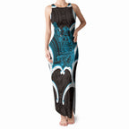 Kikorangi Aotearoa Atua Tumatauenga Personalised Tank Maxi Dress Maori God Of War Tiki With Taiaha